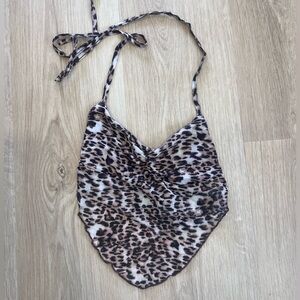 New! Leopard Print Halter Top